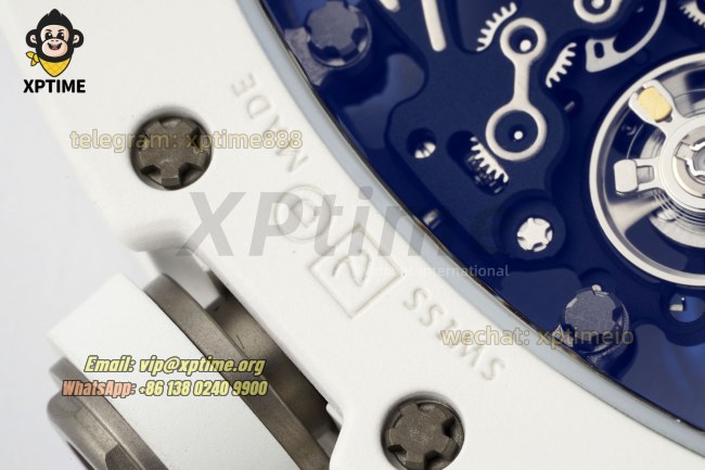 RM055 43mm APSF Sketelon/Blue on White CER/RU Strap RMUL2 RM055 43mm APSF Sketelon/Blue on White CER/RU Strap RMUL2