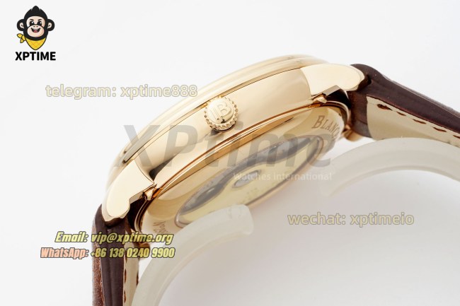 Villeret Complications 40mm APSF White/Roma/Numeral on RG/LE Strap A6654 Villeret Complications 40mm APSF White/Roma/Numeral on RG/LE Strap A6654