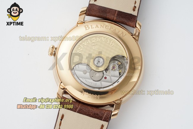 Villeret Complications 40mm APSF White/Roma/Numeral on RG/LE Strap A6654 Villeret Complications 40mm APSF White/Roma/Numeral on RG/LE Strap A6654