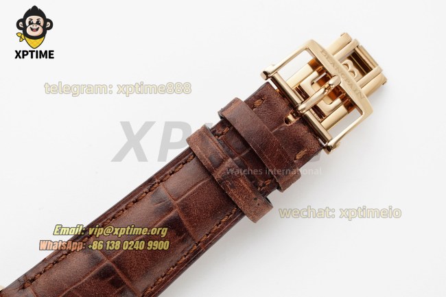 Villeret Complications 40mm APSF White/Roma/Numeral on RG/LE Strap A6654 Villeret Complications 40mm APSF White/Roma/Numeral on RG/LE Strap A6654