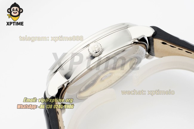 Villeret Complications 40mm APSF White/Roma/Numeral on SS/LE Strap A6654 Villeret Complications 40mm APSF White/Roma/Numeral on SS/LE Strap A6654