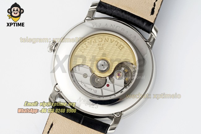 Villeret Complications 40mm APSF White/Roma/Numeral on SS/LE Strap A6654 Villeret Complications 40mm APSF White/Roma/Numeral on SS/LE Strap A6654