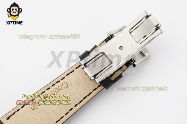 Villeret Complications 40mm APSF White/Roma/Numeral on SS/LE Strap A6654 Villeret Complications 40mm APSF White/Roma/Numeral on SS/LE Strap A6654