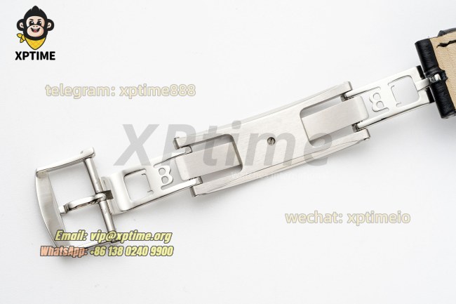 Villeret Complications 40mm APSF White/Roma/Numeral on SS/LE Strap A6654 Villeret Complications 40mm APSF White/Roma/Numeral on SS/LE Strap A6654