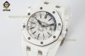 Royal Oak Diver 15707 42mm APSF White/Stick on CE/RU Strap SA3120 Super Clone Royal Oak Diver 15707 42mm APSF White/Stick on CE/RU Strap SA3120 Super Clone