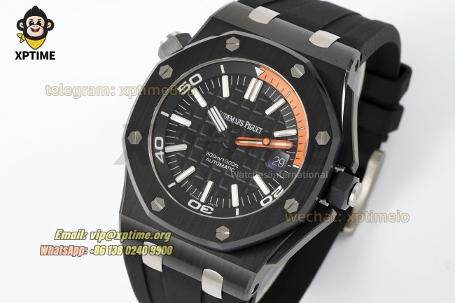 Royal Oak Diver 15707 42mm APSF Black/Stick on CE/RU Strap SA3120 Super Clone Royal Oak Diver 15707 42mm APSF Black/Stick on CE/RU Strap SA3120 Super Clone