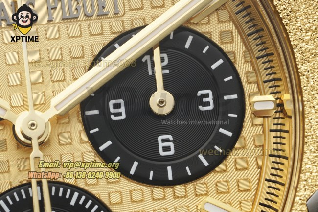 Royal Oak Chrono 26240BA Frosted 41mm APSF YG & Black/Stick on YG/YG Bracelet SH4401 Super Clone Royal Oak Chrono 26240BA Frosted 41mm APSF YG & Black/Stick on YG/YG Bracelet SH4401 Super Clone