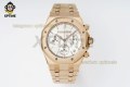 Royal Oak Chrono 26239OR 41mm APSF White/Stick on RG/RG Bracelet SH4401 Super Clone Royal Oak Chrono 26239OR 41mm APSF White/Stick on RG/RG Bracelet SH4401 Super Clone