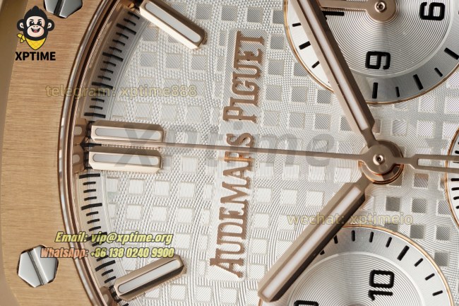 Royal Oak Chrono 26239OR 41mm APSF White/Stick on RG/RG Bracelet SH4401 Super Clone Royal Oak Chrono 26239OR 41mm APSF White/Stick on RG/RG Bracelet SH4401 Super Clone