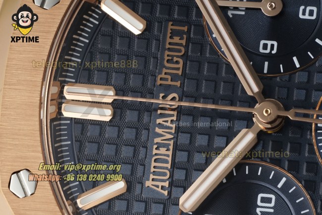 Royal Oak Chrono 26239OR 41mm APSF Blue/Stick on RG/RG Bracelet SH4401 Super Clone Royal Oak Chrono 26239OR 41mm APSF Blue/Stick on RG/RG Bracelet SH4401 Super Clone