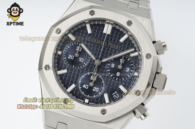 Royal Oak Chrono 26240ST 41mm APSF Blue/Stick on SS/SS Bracelet SH4401 Super Clone Royal Oak Chrono 26240ST 41mm APSF Blue/Stick on SS/SS Bracelet SH4401 Super Clone