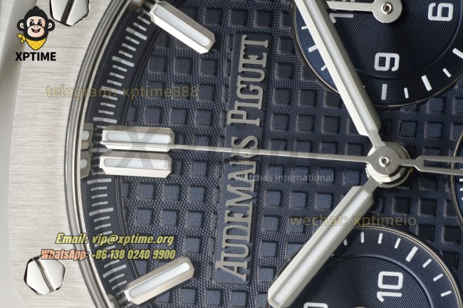Royal Oak Chrono 26240ST 41mm APSF Blue/Stick on SS/SS Bracelet SH4401 Super Clone Royal Oak Chrono 26240ST 41mm APSF Blue/Stick on SS/SS Bracelet SH4401 Super Clone