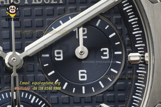 Royal Oak Chrono 26240ST 41mm APSF Blue/Stick on SS/SS Bracelet SH4401 Super Clone Royal Oak Chrono 26240ST 41mm APSF Blue/Stick on SS/SS Bracelet SH4401 Super Clone