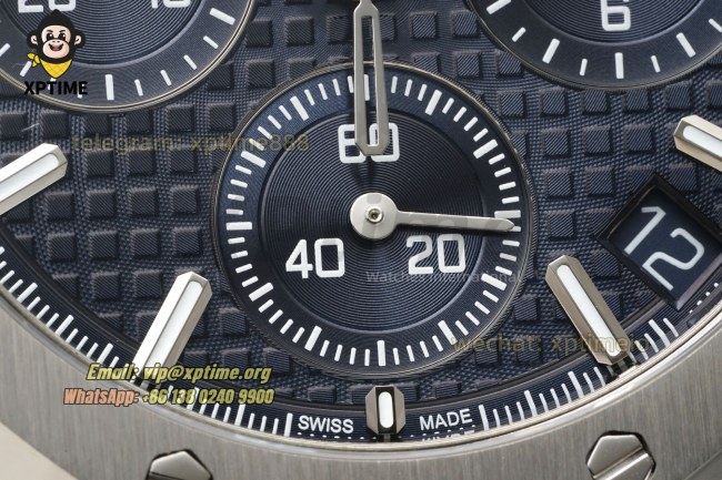 Royal Oak Chrono 26240ST 41mm APSF Blue/Stick on SS/SS Bracelet SH4401 Super Clone Royal Oak Chrono 26240ST 41mm APSF Blue/Stick on SS/SS Bracelet SH4401 Super Clone