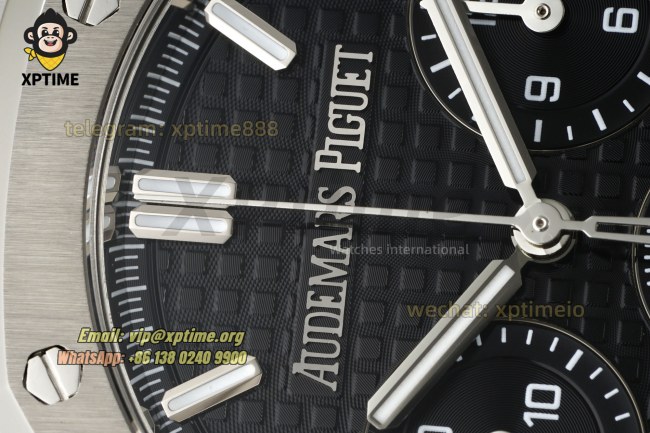 Royal Oak Chrono 26240ST 41mm APSF Black/Stick on SS/SS Bracelet SH4401 Super Clone Royal Oak Chrono 26240ST 41mm APSF Black/Stick on SS/SS Bracelet SH4401 Super Clone