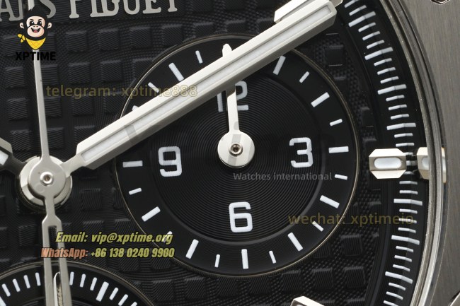 Royal Oak Chrono 26240ST 41mm APSF Black/Stick on SS/SS Bracelet SH4401 Super Clone Royal Oak Chrono 26240ST 41mm APSF Black/Stick on SS/SS Bracelet SH4401 Super Clone