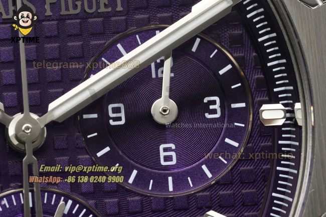 Royal Oak Chrono 26240ST 41mm APSF Purple/Stick on SS/SS Bracelet SH4401 Super Clone Royal Oak Chrono 26240ST 41mm APSF Purple/Stick on SS/SS Bracelet SH4401 Super Clone