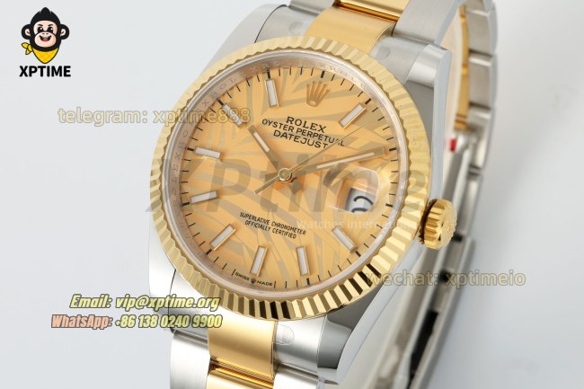 Datejust 126233 36mm ARF YG Palm Motif/Stick on Oys YG/SS Bracelet SH3235 Super Clone Datejust 126233 36mm ARF YG Palm Motif/Stick on Oys YG/SS Bracelet SH3235 Super Clone