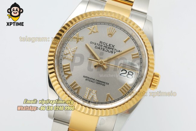 Datejust 126233 36mm ARF Silver/Roman on Oys YG/SS Bracelet SH3235 Super Clone Datejust 126233 36mm ARF Silver/Roman on Oys YG/SS Bracelet SH3235 Super Clone