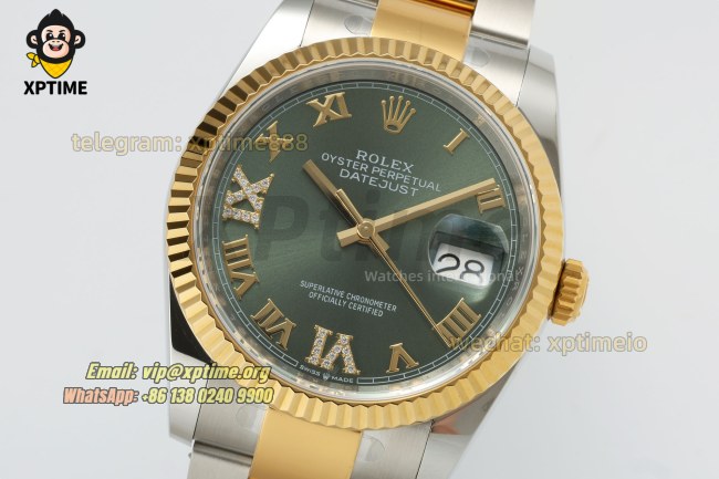 Datejust 126233 36mm ARF Green/Roman on Oys YG/SS Bracelet SH3235 Super Clone Datejust 126233 36mm ARF Green/Roman on Oys YG/SS Bracelet SH3235 Super Clone