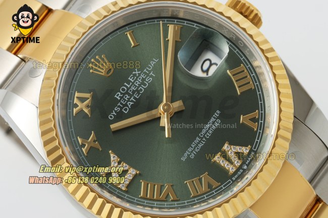 Datejust 126233 36mm ARF Green/Roman on Oys YG/SS Bracelet SH3235 Super Clone Datejust 126233 36mm ARF Green/Roman on Oys YG/SS Bracelet SH3235 Super Clone