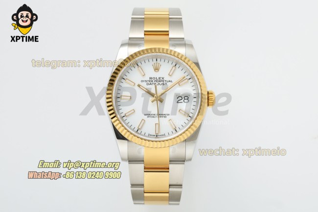 Datejust 126233 36mm ARF White/Stick on Oys YG/SS Bracelet SH3235 Super Clone Datejust 126233 36mm ARF White/Stick on Oys YG/SS Bracelet SH3235 Super Clone