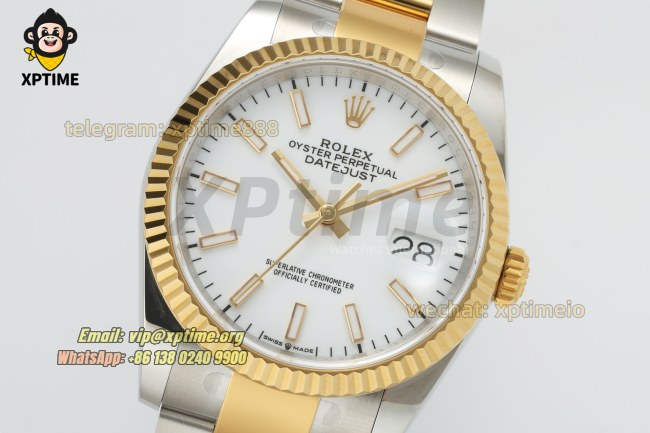 Datejust 126233 36mm ARF White/Stick on Oys YG/SS Bracelet SH3235 Super Clone Datejust 126233 36mm ARF White/Stick on Oys YG/SS Bracelet SH3235 Super Clone
