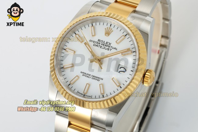 Datejust 126233 36mm ARF White/Stick on Oys YG/SS Bracelet SH3235 Super Clone Datejust 126233 36mm ARF White/Stick on Oys YG/SS Bracelet SH3235 Super Clone