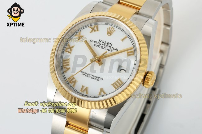 Datejust 126233 36mm ARF White/Roman on Oys YG/SS Bracelet SH3235 Super Clone Datejust 126233 36mm ARF White/Roman on Oys YG/SS Bracelet SH3235 Super Clone