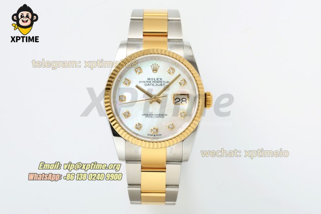 Datejust 126233 36mm ARF Mop/Diamond on Oys YG/SS Bracelet SH3235 Super Clone Datejust 126233 36mm ARF Mop/Diamond on Oys YG/SS Bracelet SH3235 Super Clone