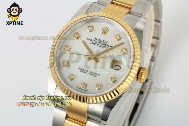 Datejust 126233 36mm ARF Mop/Diamond on Oys YG/SS Bracelet SH3235 Super Clone Datejust 126233 36mm ARF Mop/Diamond on Oys YG/SS Bracelet SH3235 Super Clone