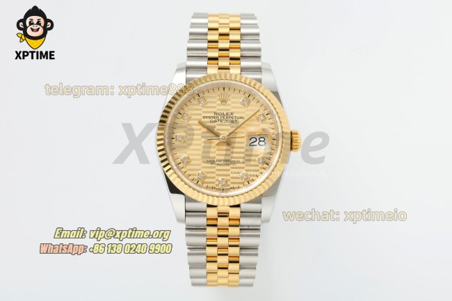 Datejust 126233 36mm ARF YG Textured/Diamond on Jub YG/SS Bracelet SH3235 Super Clone Datejust 126233 36mm ARF YG Textured/Diamond on Jub YG/SS Bracelet SH3235 Super Clone