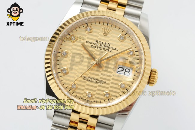 Datejust 126233 36mm ARF YG Textured/Diamond on Jub YG/SS Bracelet SH3235 Super Clone Datejust 126233 36mm ARF YG Textured/Diamond on Jub YG/SS Bracelet SH3235 Super Clone