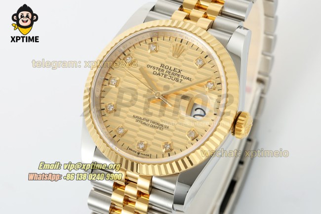 Datejust 126233 36mm ARF YG Textured/Diamond on Jub YG/SS Bracelet SH3235 Super Clone Datejust 126233 36mm ARF YG Textured/Diamond on Jub YG/SS Bracelet SH3235 Super Clone