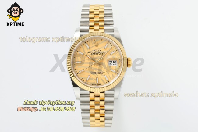 Datejust 126233 36mm ARF YG Palm Motif/Stick on Jub YG/SS Bracelet SH3235 Super Clone Datejust 126233 36mm ARF YG Palm Motif/Stick on Jub YG/SS Bracelet SH3235 Super Clone