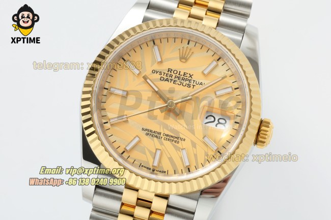 Datejust 126233 36mm ARF YG Palm Motif/Stick on Jub YG/SS Bracelet SH3235 Super Clone Datejust 126233 36mm ARF YG Palm Motif/Stick on Jub YG/SS Bracelet SH3235 Super Clone