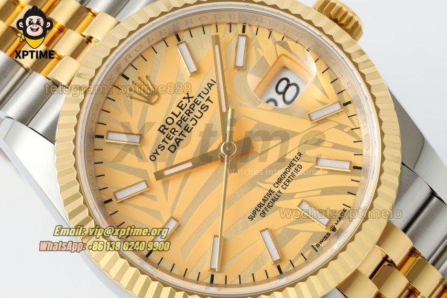 Datejust 126233 36mm ARF YG Palm Motif/Stick on Jub YG/SS Bracelet SH3235 Super Clone Datejust 126233 36mm ARF YG Palm Motif/Stick on Jub YG/SS Bracelet SH3235 Super Clone