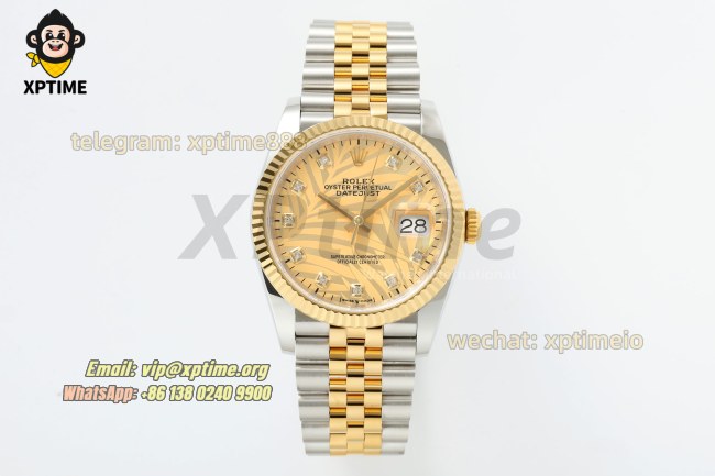 Datejust 126233 36mm ARF YG Palm Motif/Diamond on Jub YG/SS Bracelet SH3235 Super Clone Datejust 126233 36mm ARF YG Palm Motif/Diamond on Jub YG/SS Bracelet SH3235 Super Clone