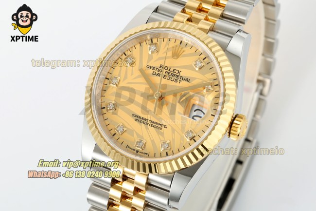 Datejust 126233 36mm ARF YG Palm Motif/Diamond on Jub YG/SS Bracelet SH3235 Super Clone Datejust 126233 36mm ARF YG Palm Motif/Diamond on Jub YG/SS Bracelet SH3235 Super Clone