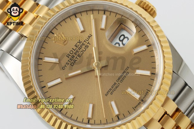 Datejust 126233 36mm ARF YG /Stick on Jub YG/SS Bracelet SH3235 Super Clone Datejust 126233 36mm ARF YG /Stick on Jub YG/SS Bracelet SH3235 Super Clone