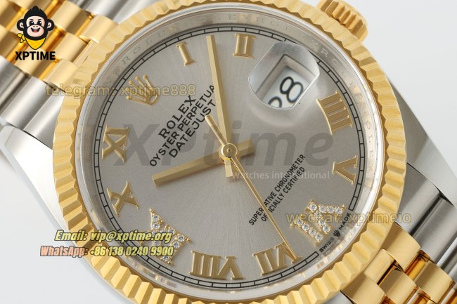 Datejust 126233 36mm ARF Silver/Roman on Jub YG/SS Bracelet SH3235 Super Clone Datejust 126233 36mm ARF Silver/Roman on Jub YG/SS Bracelet SH3235 Super Clone