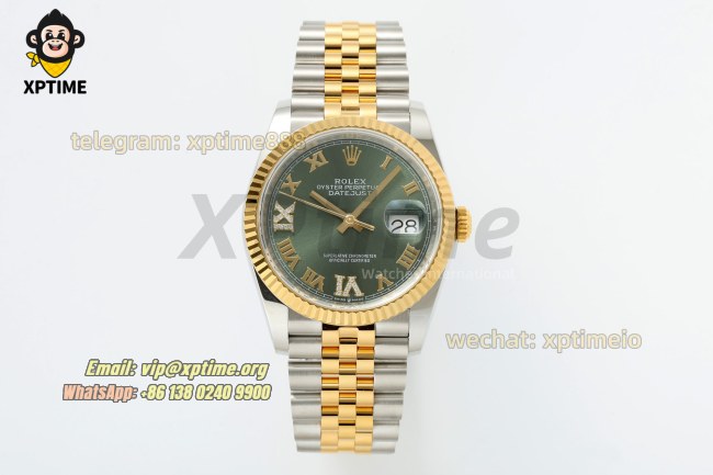 Datejust 126233 36mm ARF Green/Roman on Jub YG/SS Bracelet SH3235 Super Clone Datejust 126233 36mm ARF Green/Roman on Jub YG/SS Bracelet SH3235 Super Clone