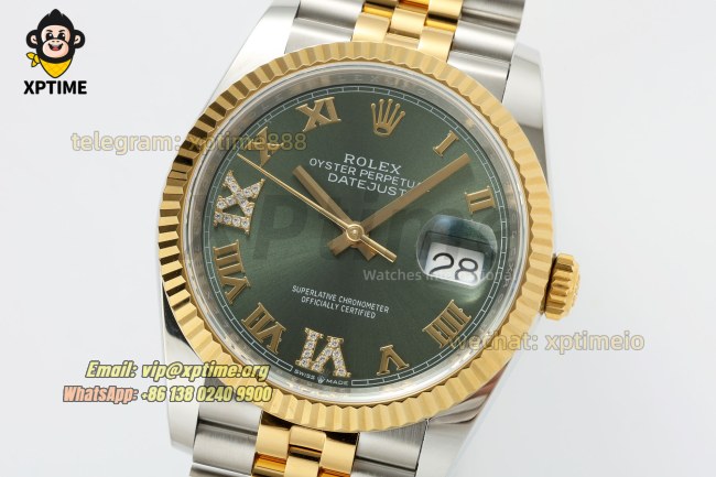 Datejust 126233 36mm ARF Green/Roman on Jub YG/SS Bracelet SH3235 Super Clone Datejust 126233 36mm ARF Green/Roman on Jub YG/SS Bracelet SH3235 Super Clone