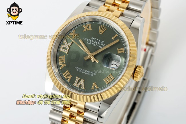 Datejust 126233 36mm ARF Green/Roman on Jub YG/SS Bracelet SH3235 Super Clone Datejust 126233 36mm ARF Green/Roman on Jub YG/SS Bracelet SH3235 Super Clone