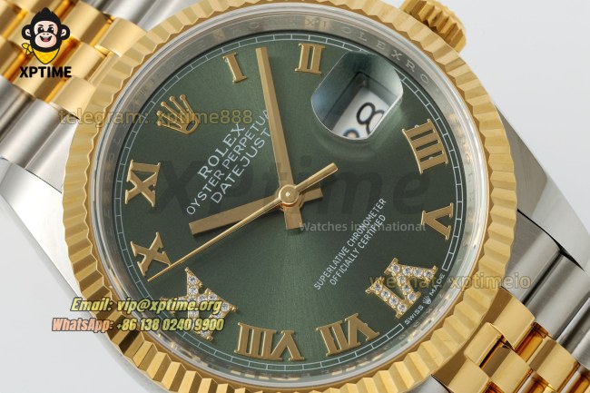 Datejust 126233 36mm ARF Green/Roman on Jub YG/SS Bracelet SH3235 Super Clone Datejust 126233 36mm ARF Green/Roman on Jub YG/SS Bracelet SH3235 Super Clone