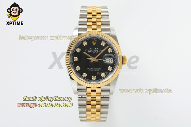 Datejust 126233 36mm ARF Black/Diamond on Jub YG/SS Bracelet SH3235 Super Clone Datejust 126233 36mm ARF Black/Diamond on Jub YG/SS Bracelet SH3235 Super Clone