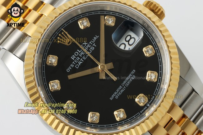 Datejust 126233 36mm ARF Black/Diamond on Jub YG/SS Bracelet SH3235 Super Clone Datejust 126233 36mm ARF Black/Diamond on Jub YG/SS Bracelet SH3235 Super Clone