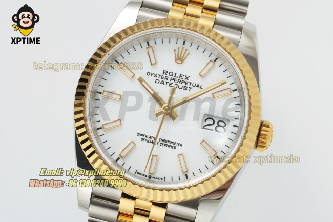 Datejust 126233 36mm ARF White/Stick on Jub YG/SS Bracelet SH3235 Super Clone Datejust 126233 36mm ARF White/Stick on Jub YG/SS Bracelet SH3235 Super Clone
