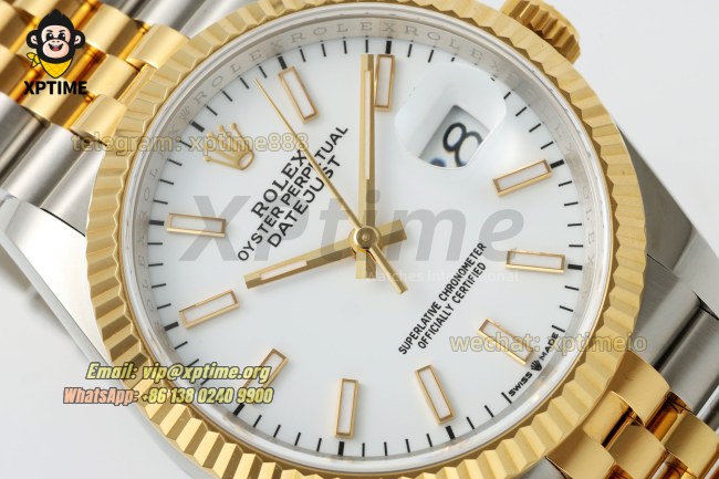 Datejust 126233 36mm ARF White/Stick on Jub YG/SS Bracelet SH3235 Super Clone Datejust 126233 36mm ARF White/Stick on Jub YG/SS Bracelet SH3235 Super Clone