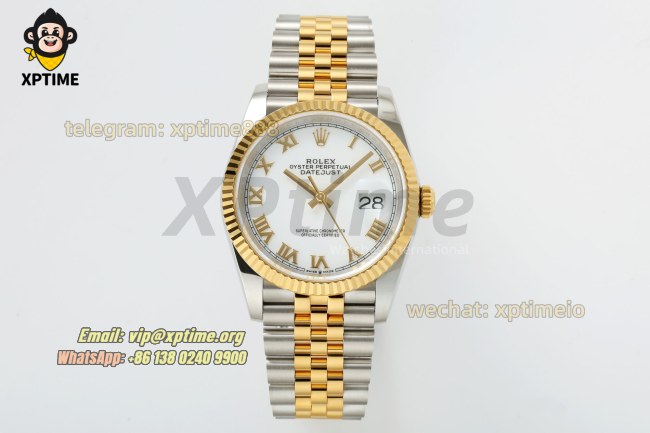 Datejust 126233 36mm ARF White/Roman on Jub YG/SS Bracelet SH3235 Super Clone Datejust 126233 36mm ARF White/Roman on Jub YG/SS Bracelet SH3235 Super Clone